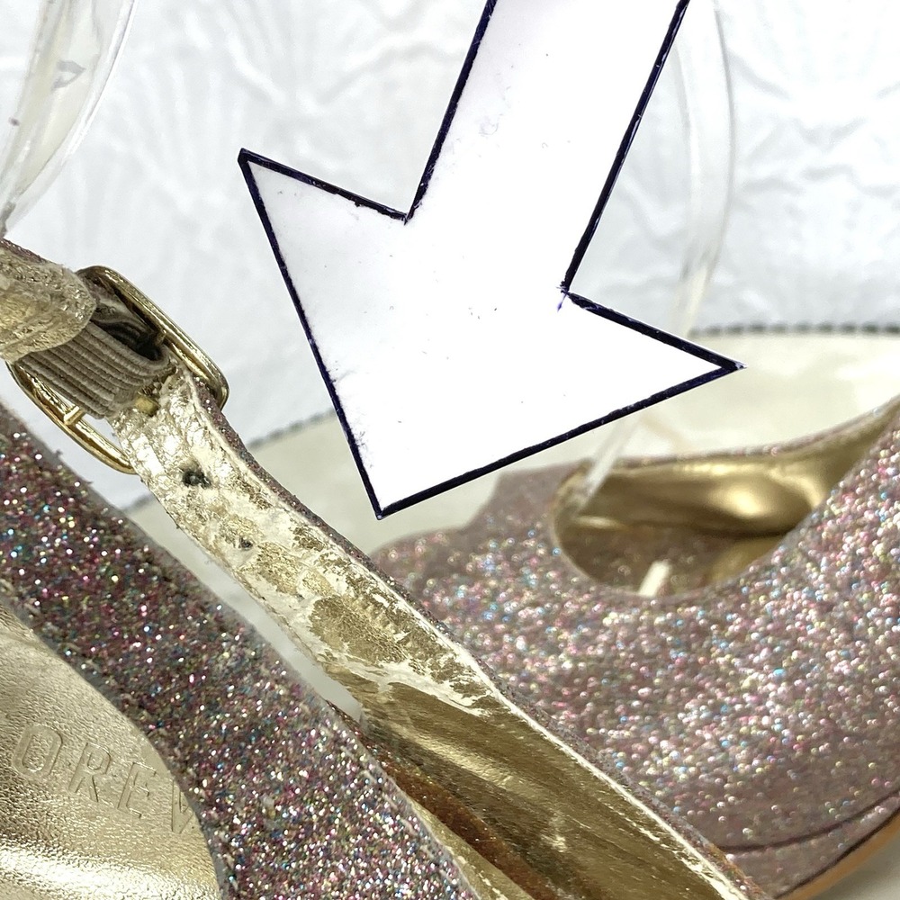 Forever 21 Glitter Slingback Platform Stiletto Heel Womens 7 Pink Peep Toe Pump - Picture 12 of 14